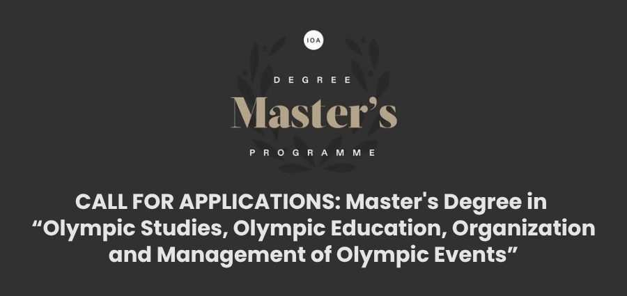 APPLY NOW: Master’s Degree in Olympic Studies, Education, and Event Management 2026-2027